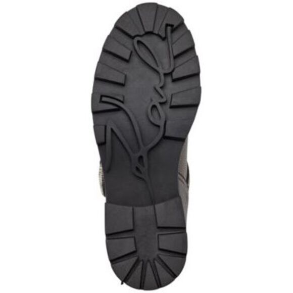 KARL LAGERFELD PARIS Womens Gray Marceau Toe Block Heel Leather Boots Shoes 5 - Picture 4 of 4